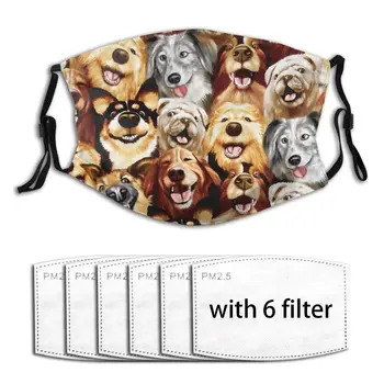 

Dog Fabric Washable Reusable Air Pollution PM2.5 Anti Dust Mask Unisex Activated Carbon Filter Mouth Bacteria Face Masks