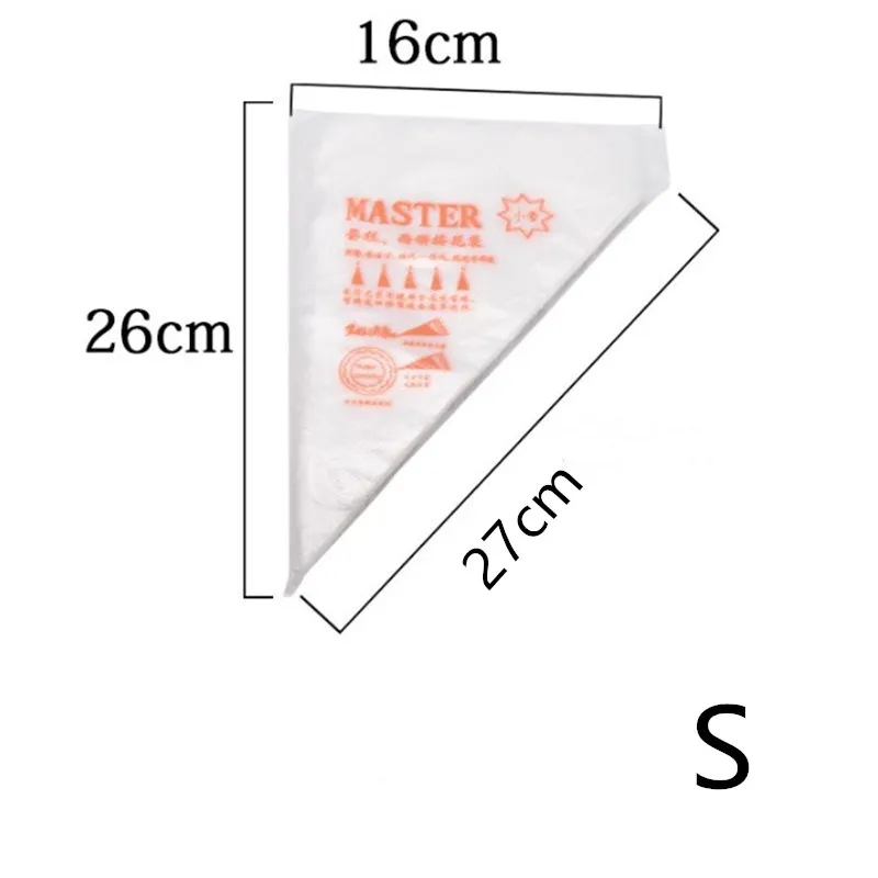 20 шт, маленький/большой размер, одноразовый мешок для обледенения, помадка, крем для торта, сумка для декорирования инструментов, экологичный пакет для обледенения - Цвет: 20Pcs   S
