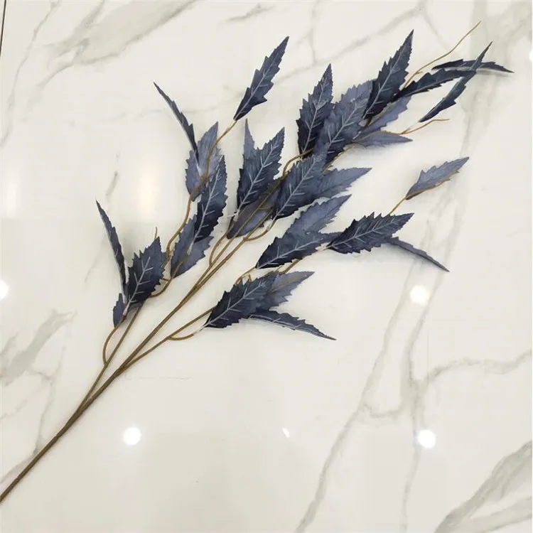 Поддельные длинные Стволовые Artemisia Argyi 45,2" длина имитация осенней зелени для дома Свадебные Декоративные искусственные растения