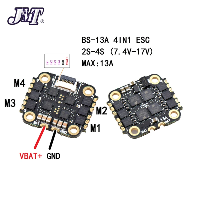 JMT F4 для Flytower SIF4 F4 Полетный контроллер+ 13A Blheli_S 2-4S бесщеточный ESC+ 40CH 25~ 200mW VTX 16*16mm для радиоуправляемого дрона FPV