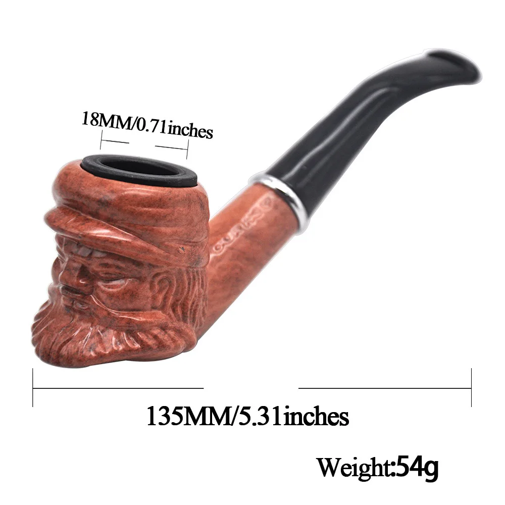 Классическая деревянная трубка 135 мм съемная легко моющаяся ручной работы