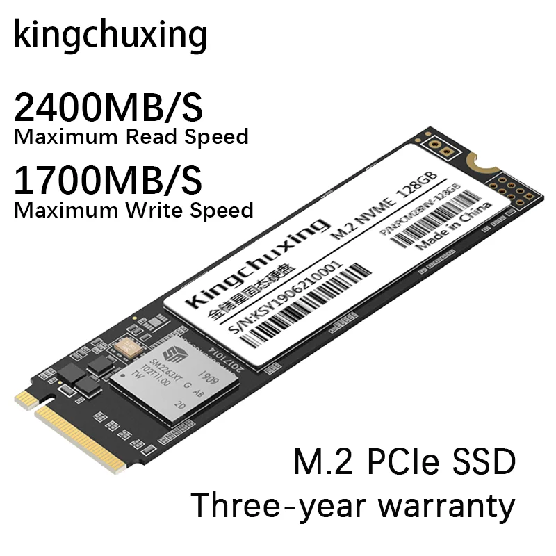 Kingchuxing M.2 SSD M2 NVME 512 Гб PCIe 1 ТБ 256 ГБ 128 Внутренний твердотельный накопитель 2280
