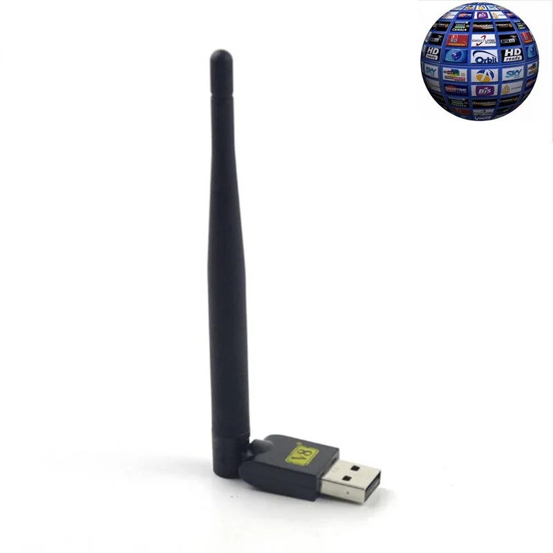 150 Мбит/с мини Wi-Fi USB адаптер беспроводной для спутникового приемника hd box WiFi 4 Clines