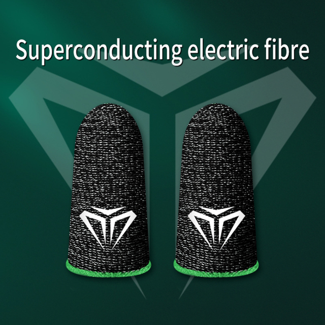 1Pair Gamer Fingers Sleeve Fiber Cotton Finger Glove Breathable Sweat Absorbing Gloves For PUBG Mobile Phone Games