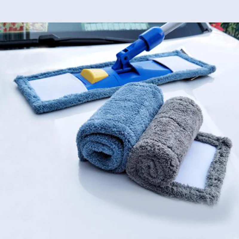 

Thickened Absorbent Coral Mop Cloth Microfiber fleece Mop Head Cloth Cover The Mop To Replace Cloth cleaning Tool