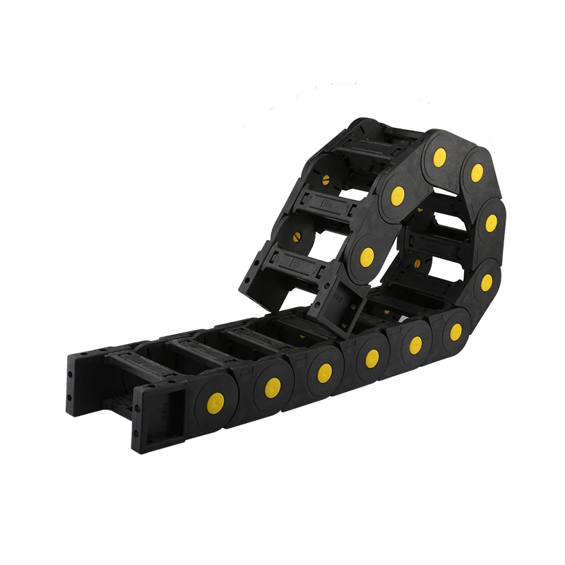 케이블 드래그 체인 와이어 캐리어 35x50mm 35x60mm 35x75mm 35*100mm 엔드 커넥터가 있는 드래그 링크 플라스틱 견인선 CNC 라우터 1M