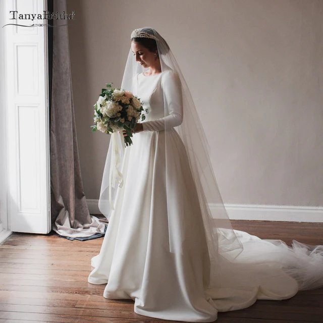 Simple Wedding Dresses With Sleeves | Wedding Dresses Guide | Simple wedding  dress with sleeves, Wedding dresses simple, Wedding dress long sleeve