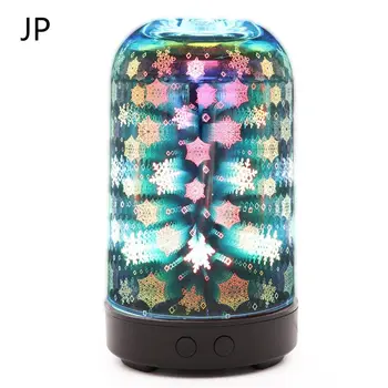

3D Snowflakes Glass Aroma Diffuser Air Mist Humidifier with 7 Color Night Light