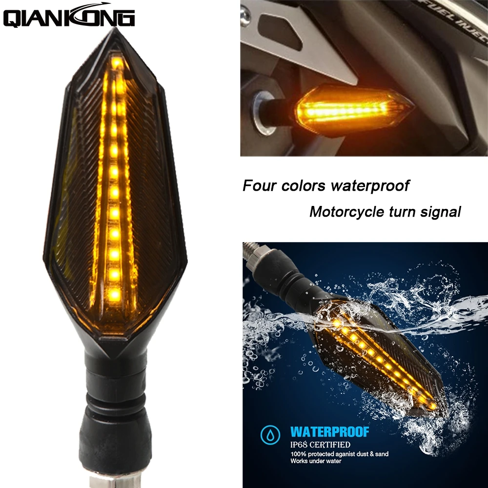 Motorcycle Accessories Waterproof Turn Signal Light Flashing 12 LED lights for Honda Yamaha Kawasaki Suzuki Aprila | Автомобили и