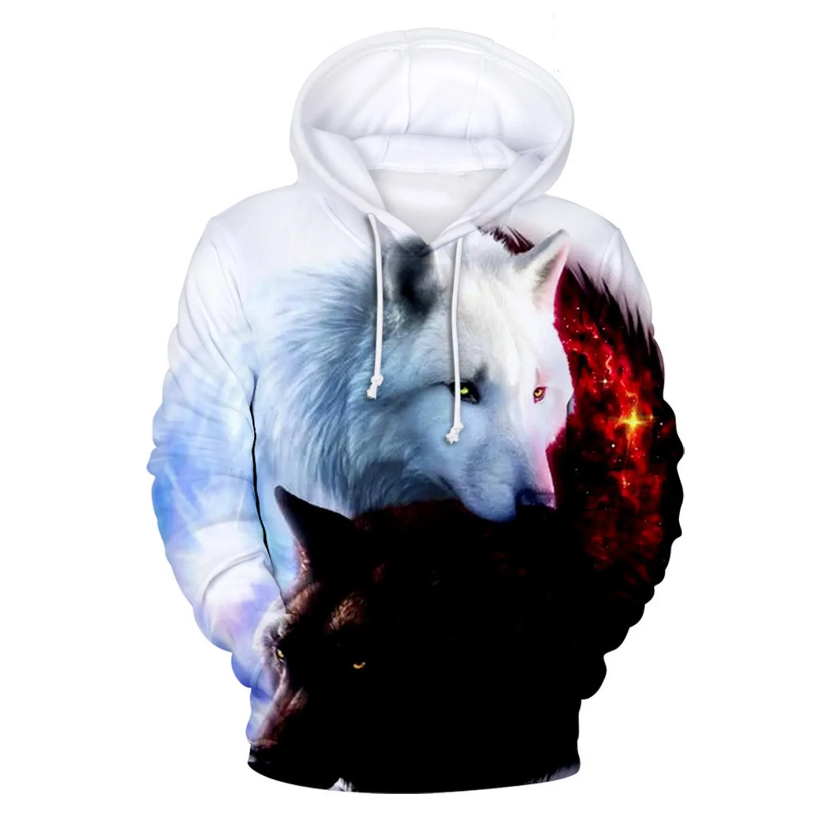 Men's Autumn Winter 3d Print Long Sleeve Hooded Sweatershirt Top Blouse Spring Autumn Male Casual Hoodies Sweatshirts Men's Top 2