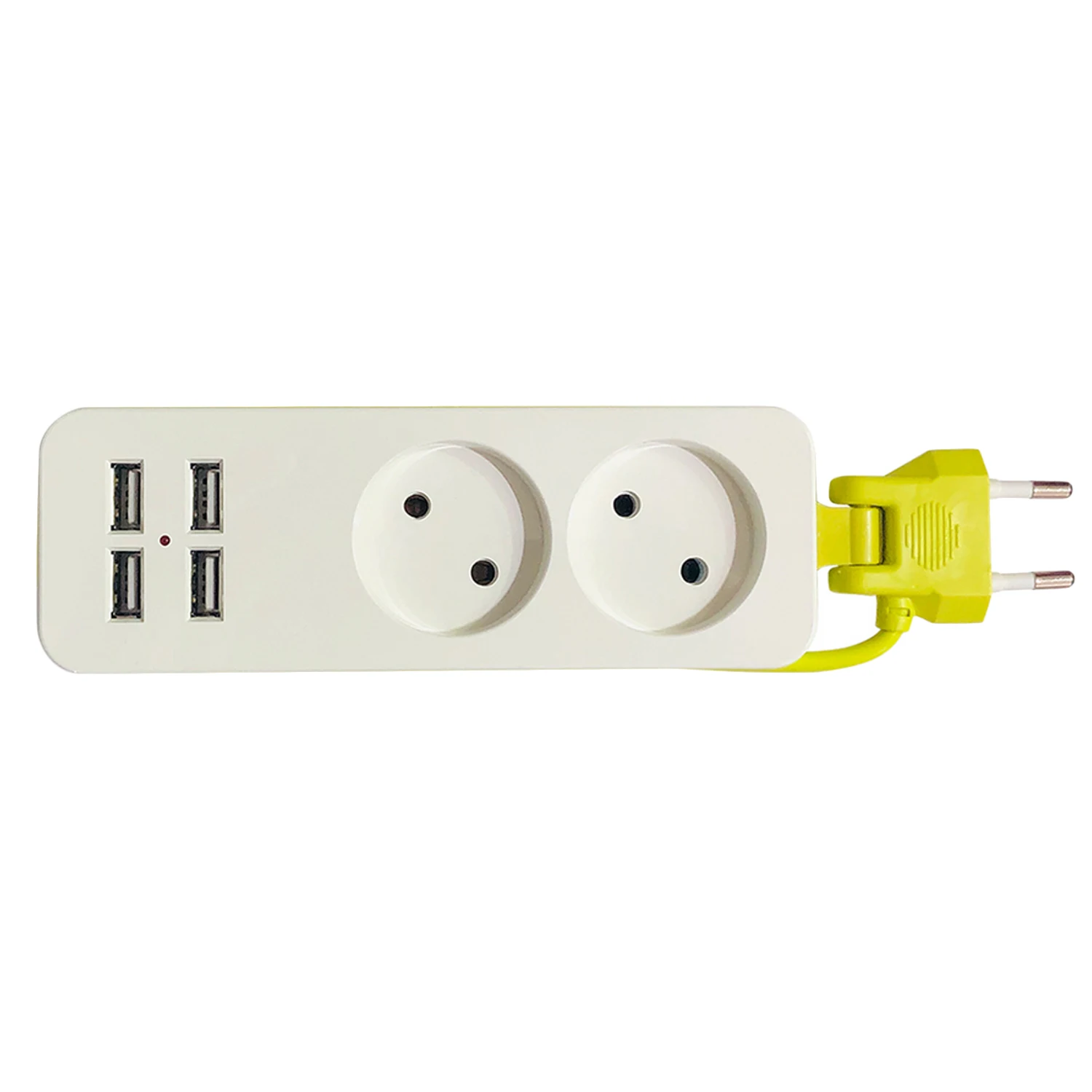 

Besegad EU Plug Power Strip Safety Surge Protector Electrical Socket with 1 2 AC Outlets and 4-Port USB Charging Ports for Home