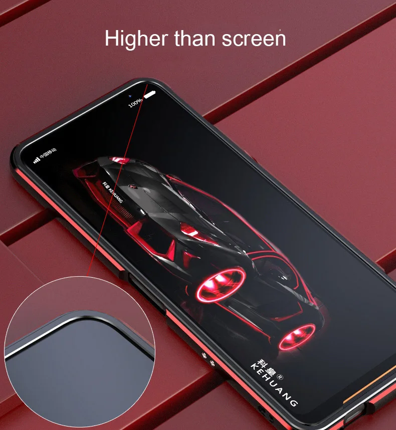 Роскошный чехол с металлической окантовкой для ASUS ROG Phone II ZS660KL, защитная оправа Aurora для ASUS ROG Phone 2 6,5", края из сплава