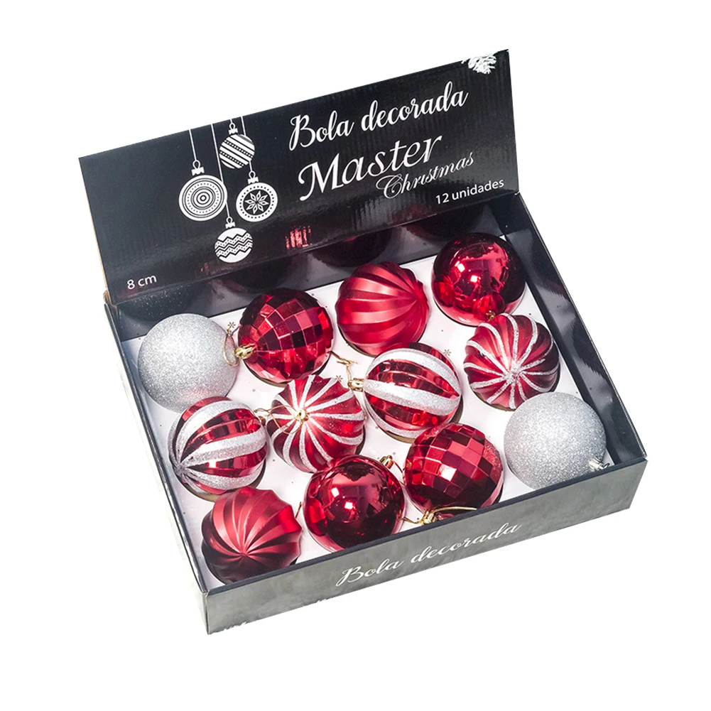 30 шт. новейший Рождественский орнамент Рождественская елка шар украшение Рождественский шар домашний праздник фестиваль Свадебная вечеринка Декор - Цвет: 12 Pcs F