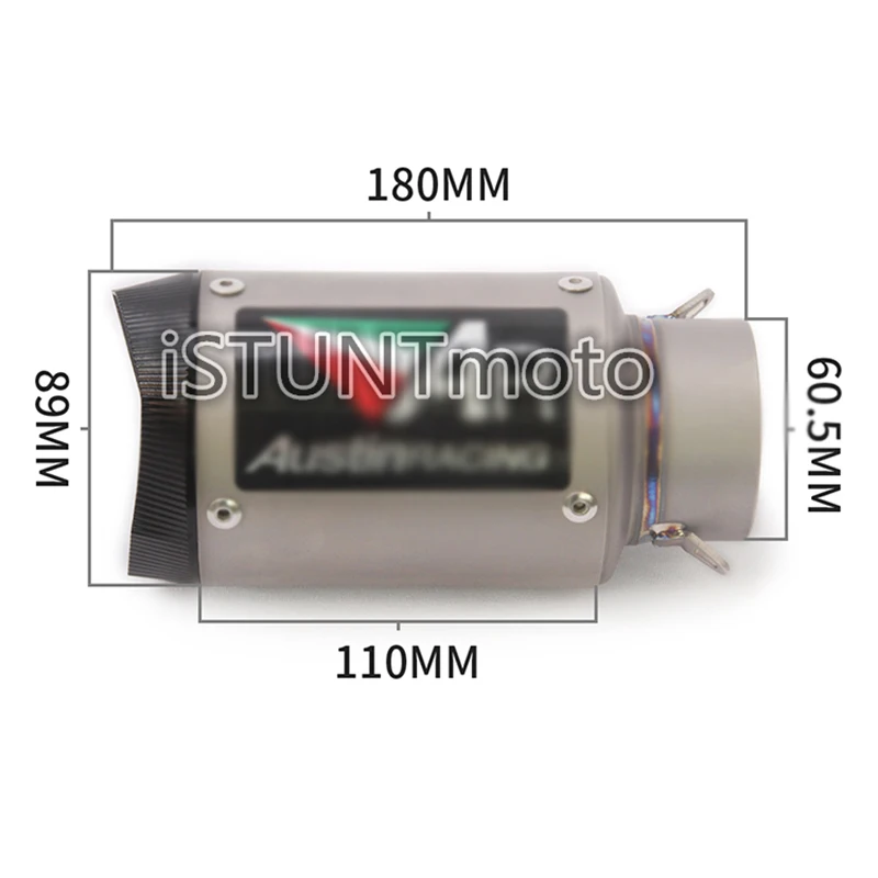 60 мм на входе AR выхлопная труба универсальный мотоцикл Escape модифицированный мото глушитель подходит для Z900 S1000RR CBR1000 RSV4 R1 R3 R6 GSXR600
