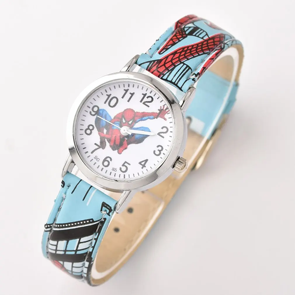 Fashion Children Watch Round Dial Kids Watches Girls Boys Leather Watches Clock Quartz Wristwatch for Dropshipping - Цвет: 3