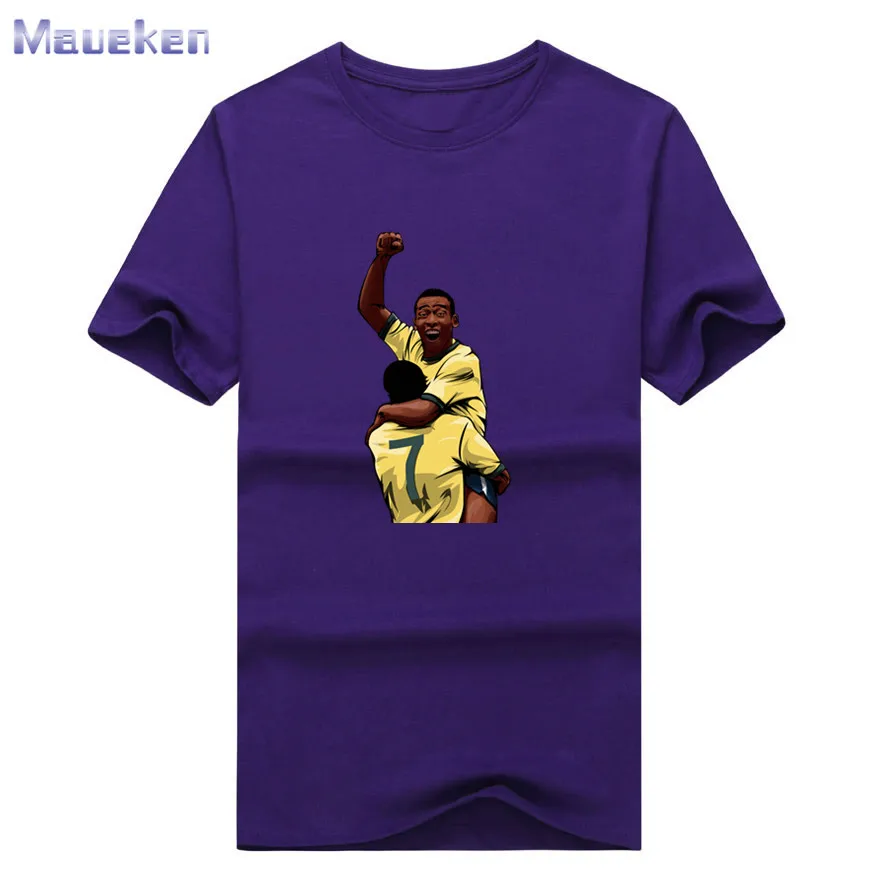 Летняя забавная футболка the best pele, футболка из хлопка, мужская повседневная футболка для бразильских фанатов, подарок 0715-2 - Цвет: 8