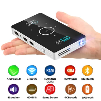 

Portable Smart Mini Projector Support 4K 1080P UHD HDMI USB TF Card For Home Cinema/TV/Laptop For iPhone Andriod Fast deliver