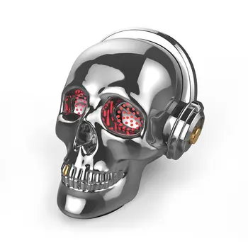 

Skull Shaped Speaker Stereo Bass Music Mini Portable Audio Punk Halloween Gifts Outdoor Mobile Phone Computer