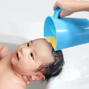 

Head Shape Baby Bath Cups Baby Shampoo Cup Bathing Bailer Washing Hair Cup Washing Bailer Cling Forehead Shower Accessories