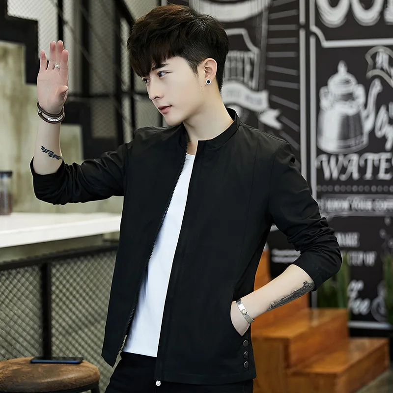

2019 Spring And Autumn Men Jacket Trend of Fashion Men'S Wear Casual Slim Women's Korean-style MEN'S Outerwear