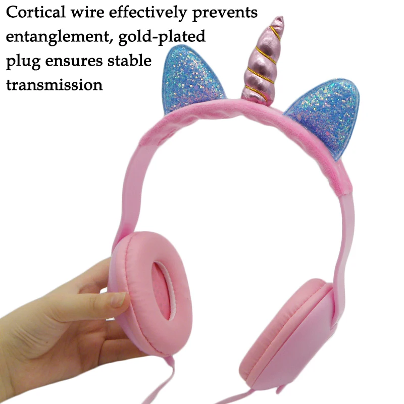JINSERTA милые единороги наушники 3,5 мм Проводные детские наушники для мобильного телефона MP3 pc планшет Музыка гарнитура для детей и взрослых