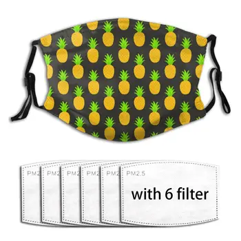 

Anti-Pollution PM2.5 Anti Dust Mask Unisex Activated Carbon Filter Mouth Bacteria Pineapples Face Masks Sport Reusable