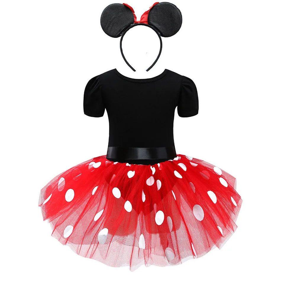 Minnie Cosplay Costume Baby Girls Ballet Tutu Dress Kids Cartoon Mouse Dress and Headband Kids Christmas Birthday Party Clothes baby dresses cheap