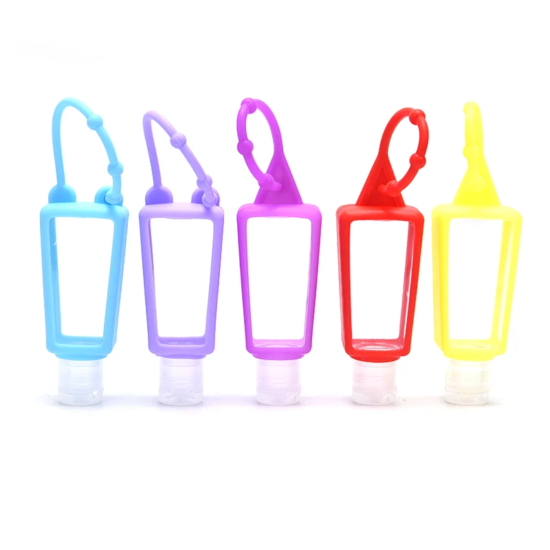 1pc Mini 30ML Portable Traveling Refillable Bottle Silicone Hand Sanitizer Perfume Holder Mini Empty Bottle