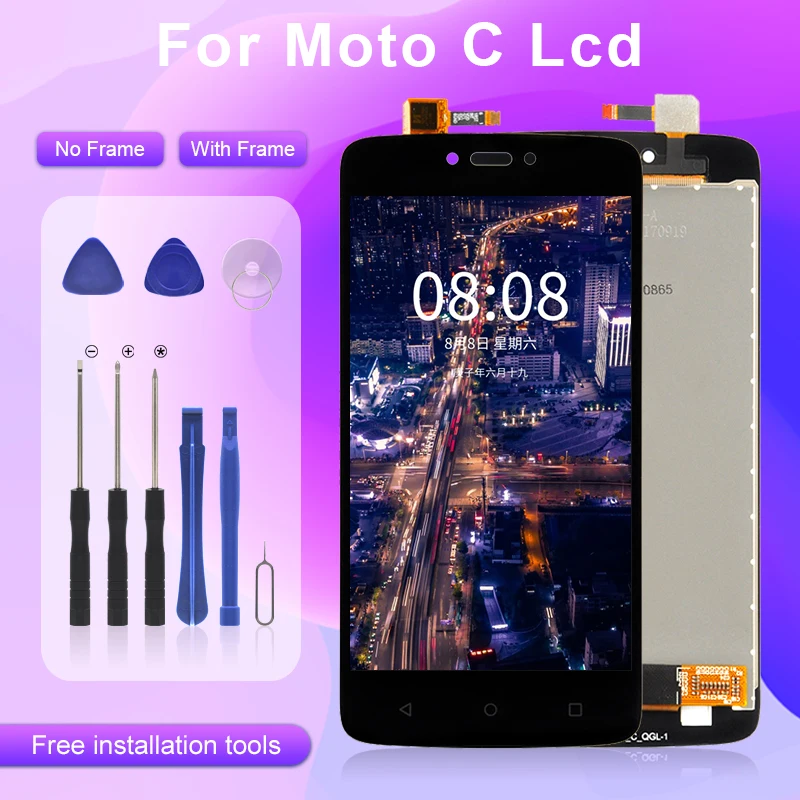 Catteny 5 0 дюймов для MotoRola Moto C XT1750 LCD XT1754 с сенсорной панелью экрана дигитайзер в