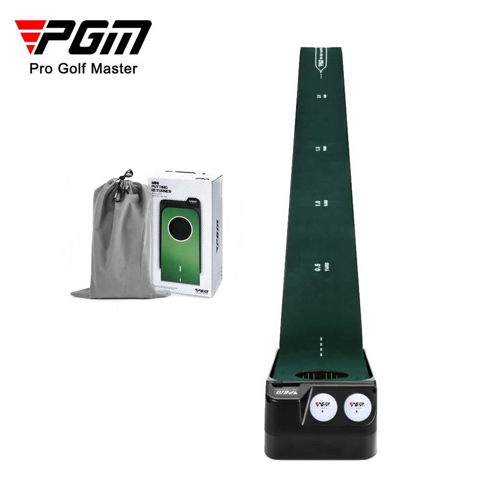 

PGM Indoor Outdoor Golf Putting Training Mat Automatic Ball Return Hitting Carpet Washable Anti-Slip Smooth Practice Golf Traine
