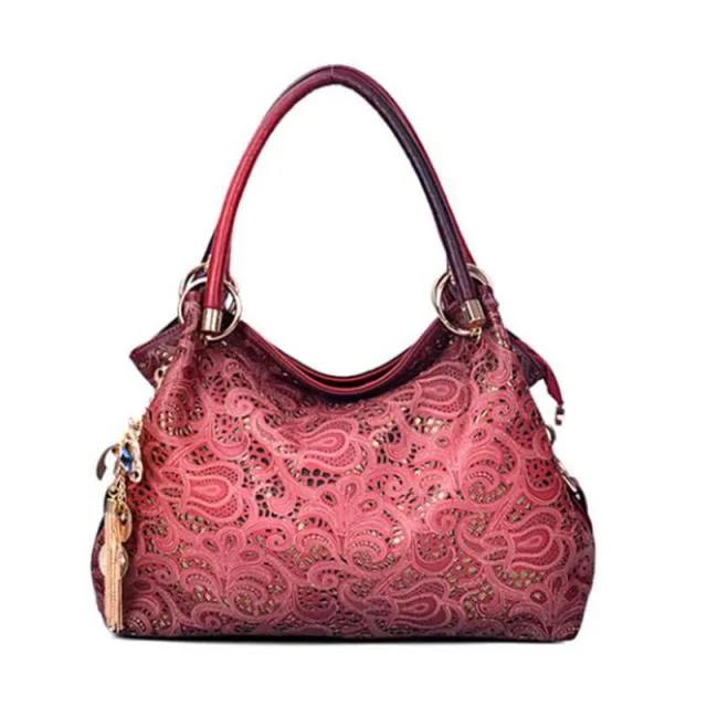 

Women Bags Pu New Ladies Fashion Hollow Women's Bags Handbags Shoulder Bags Large Capacity