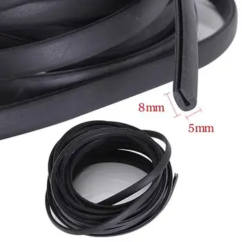 

6M Black Moulding Trim Strip Car Door Scratch Protector Edge Rubber Guard Cover