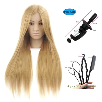 

Female 65cm Hairdressing Mannequin Dolls Head Hairdressing Practice Professional Training Mannequin Head