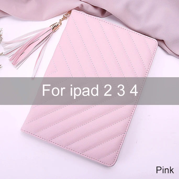 Essidi женский чехол для девочек для IPad 2, 3, 4 5 6 Кожаный чехол для планшета с кисточками для IPad 2, 3, 4 5 6 противоударный чехол - Цвет: For ipad 2 3 4
