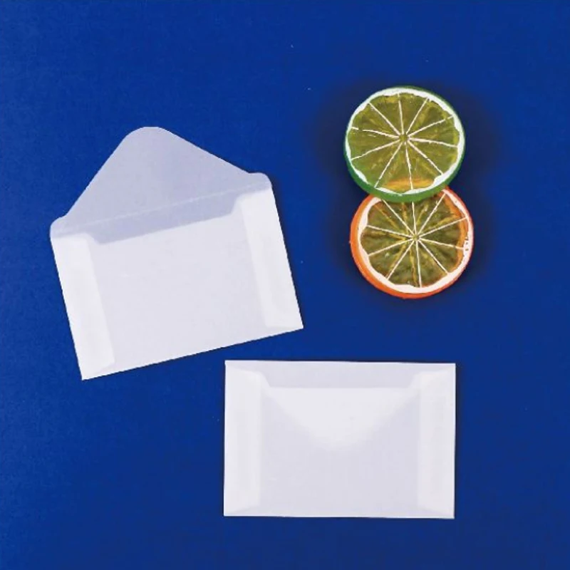 envelope transparente, papel ácido sulfúrico, cartão postal antigo, atacado, 50pcs