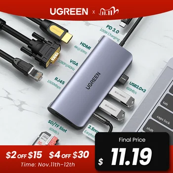 USB-концентратор 10 в 1, USB C на USB 3,0