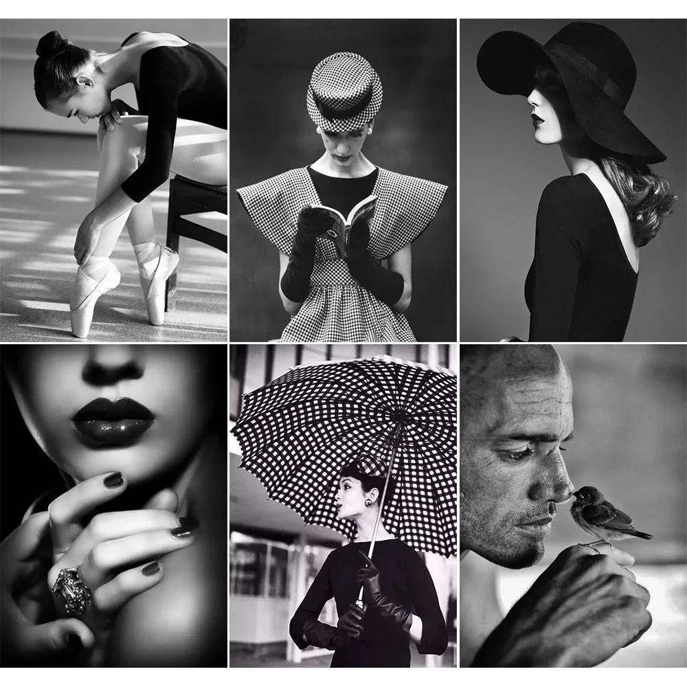 Full-Square-Round-Diamond-Painting-Elegant-Lady-Black-and-White-Painting-Rhinestone-Mosaic-Embroidery-Home-Decoration