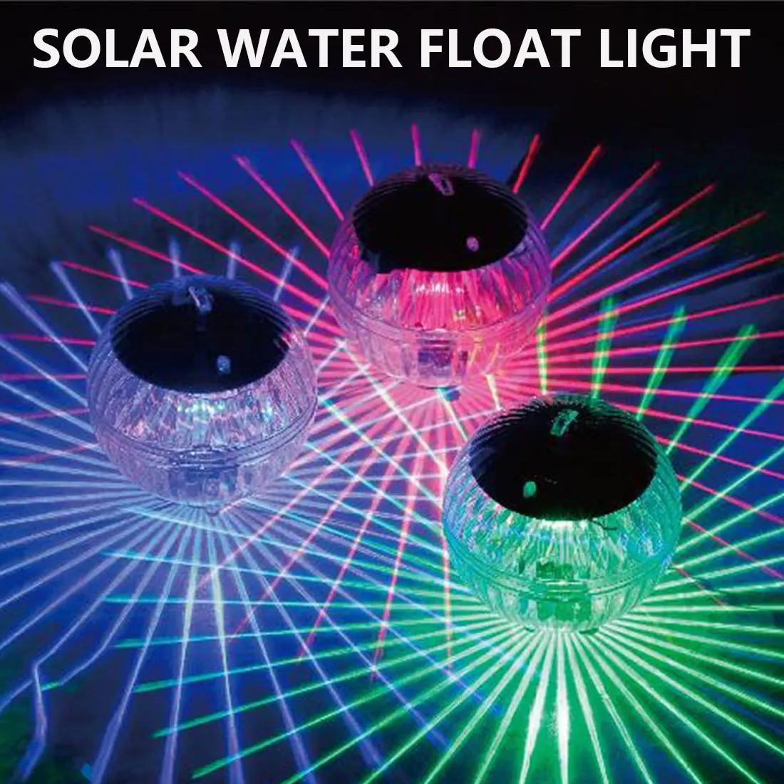 

Solar water float light RGB Colorful Underwater Solar decorative light Automatic color changing light pond light lawn light