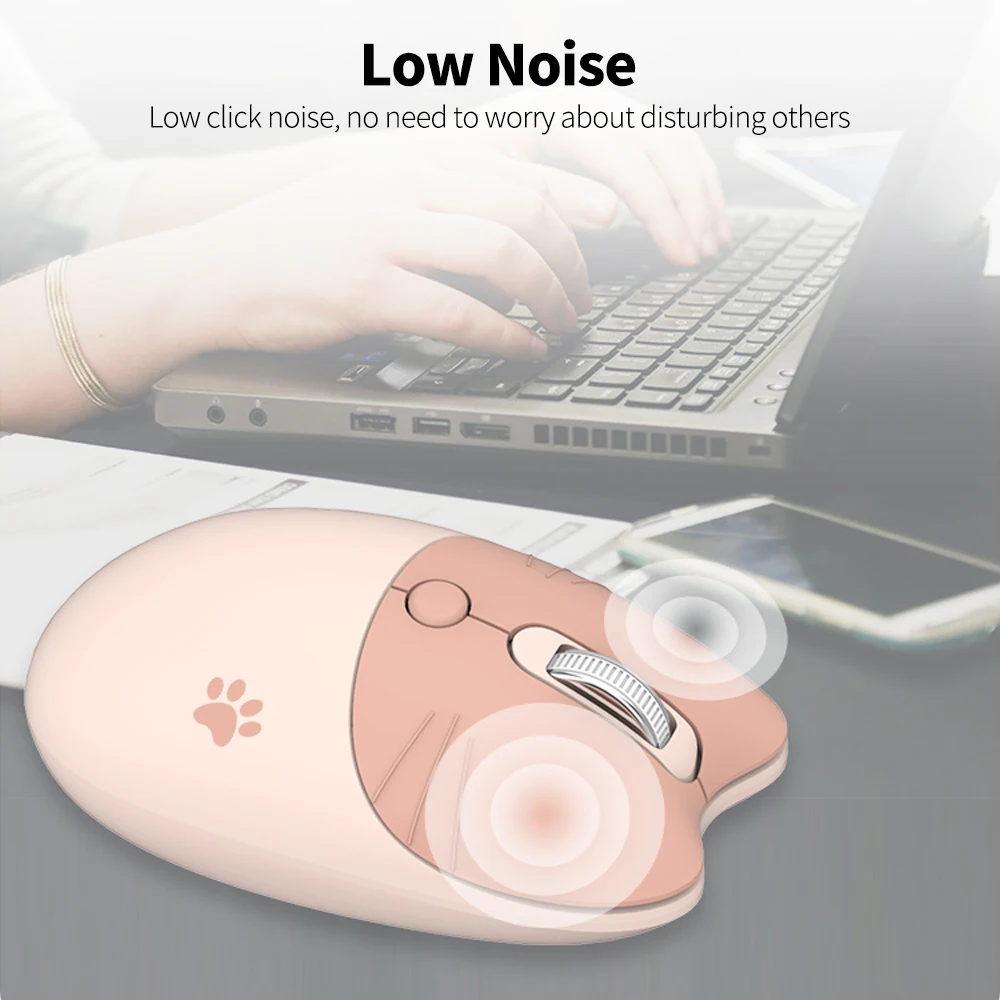 Mofii 2.4G Wireless Mouse M3 Gaming Mouse Ergonomic Office Mice Auto Sleep Low Noise 1600DPI for Desktop Computer Laptop