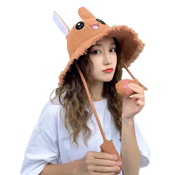 

Toy Hat Pinch Long Ears Moving Hat Plush Rabbit Ears Hat Funny Hat Airbag Cap Kids Adults