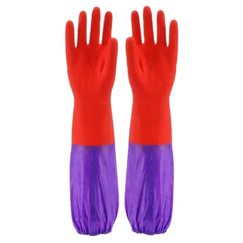 

Men Women Kitchen Cleaning Gloves Warm Velvet Washing Gloves Household Waterproof