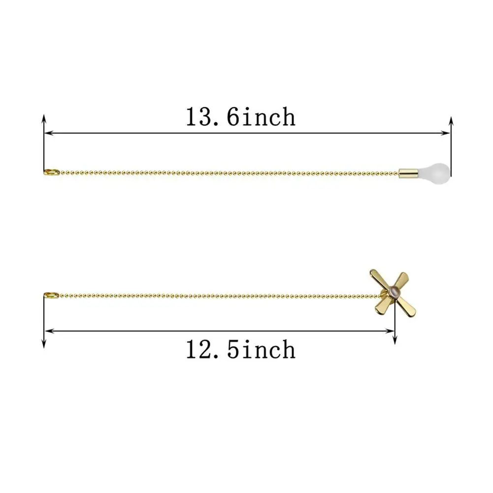 Ceiling Fan Pull Chain Beaded Ball Fan Pull Chain 13.6 Inches Fan Pulls Set With Connector High Ceiling Light Fixtures 6