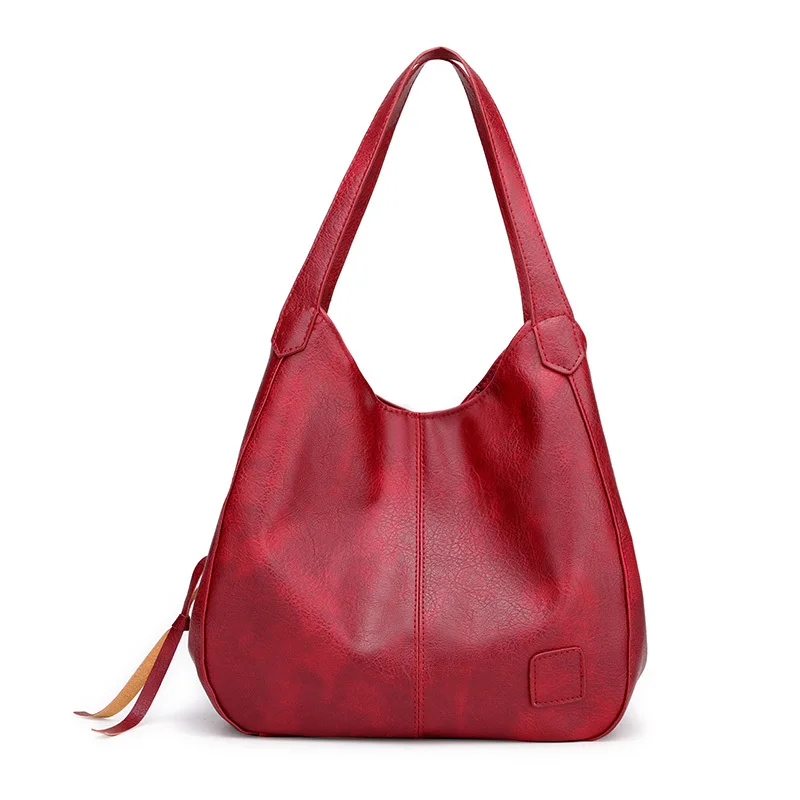 

Fashion Trend Shoulder Bag Solid Color Multi-function Ladies Bag Large Capacity Pu Leather Messenger Bag Casual Leather Bag