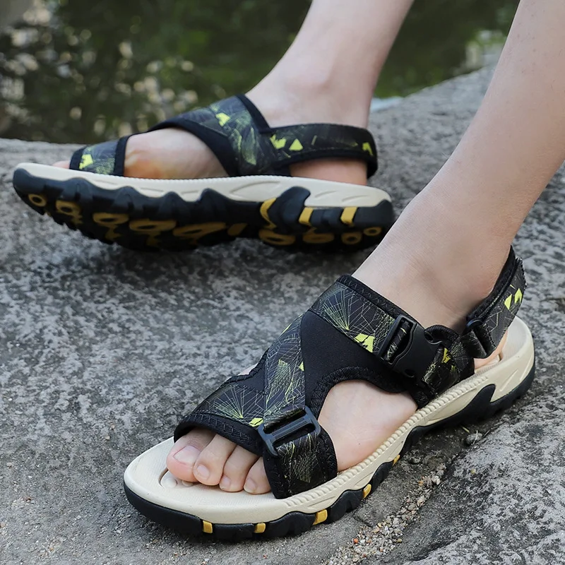 

Large Size Sandals Export New Style Students Buckle Viet Nam Sandals Outdoor Sports Peep-Toe Anti-slip Sandals Men's
