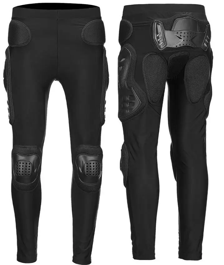 Брюки для езды на мотоциклах, гонок, анти-борцовские штаны, защитное снаряжение для борьбы - Цвет: black