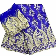 Африканская кружевная ткань из жаккардовой парчи africain bazin riche getzner riche Ткань хлопковая ткань нигерийская Кружевная повязка на голову