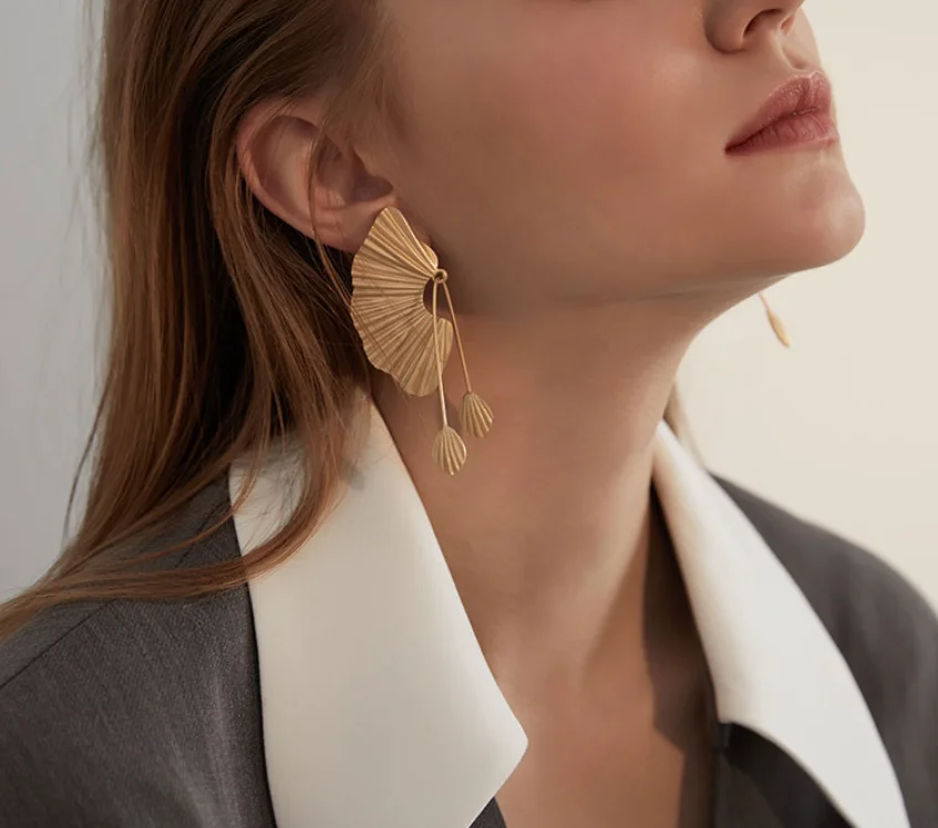 2023 trend 925 Silver Needle Simple Long Section Korean Style Shaped Earrings fpr women Fashion Jewelry