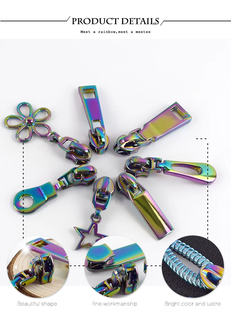 10pcs Zipper Sliders for 5# Nylon Zippers DIY Zip Head For Sewing Bag Pocket Zips Repair Kits Replacement Tailor Tools