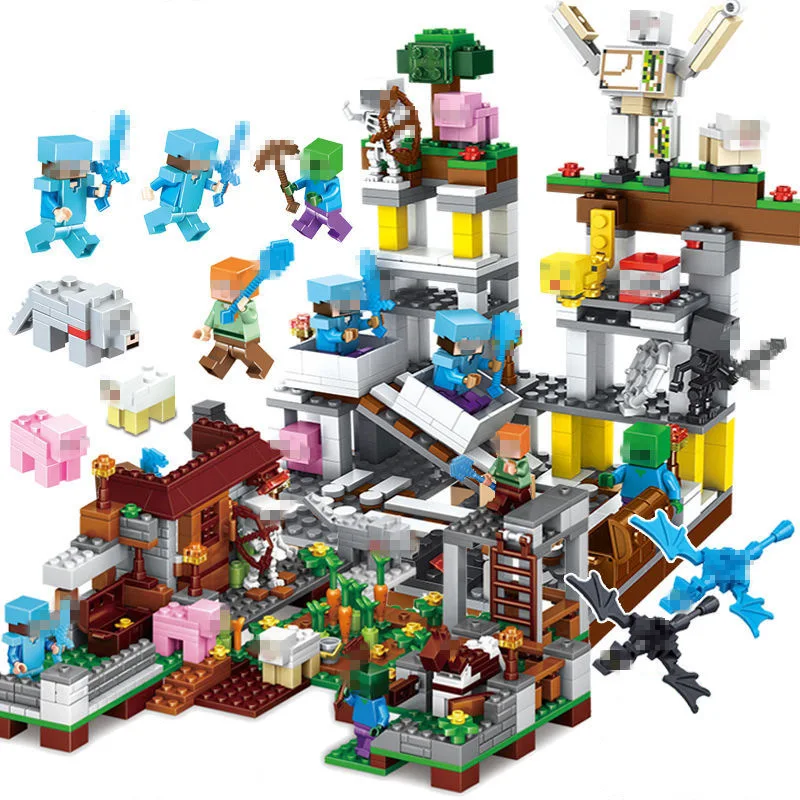 

My World Mine Village Farm Building Blocks Toys Compatible Legoinglys Minecraftedsl Mini Figures Bricks Christmas Gift