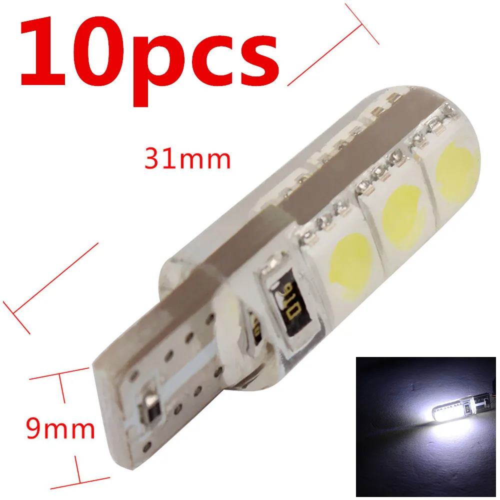 Светодиодная лампа T10 5050 6SMD для номерного знака задний боковой поворотный сигнал